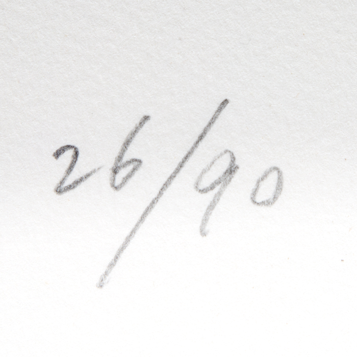 Chu Teh-Chun, Untitled, lithograph in colors on paper, signed, numbered and framed, from 1990's - Detail D2