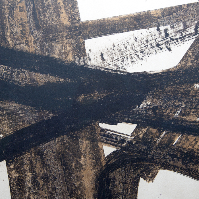 Pierre Soulages, «Antagonismes», lithograph on paper, signed, numbered and framed, of 1960 - Detail D1
