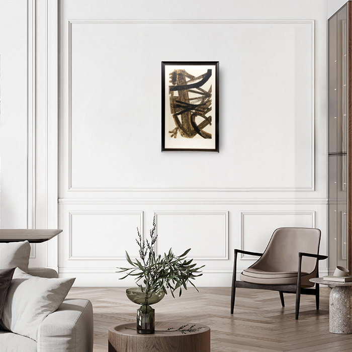 Pierre Soulages, «Antagonismes», lithographie sur papier, signée, numérotée et encadrée, de 1960 - Detail D4