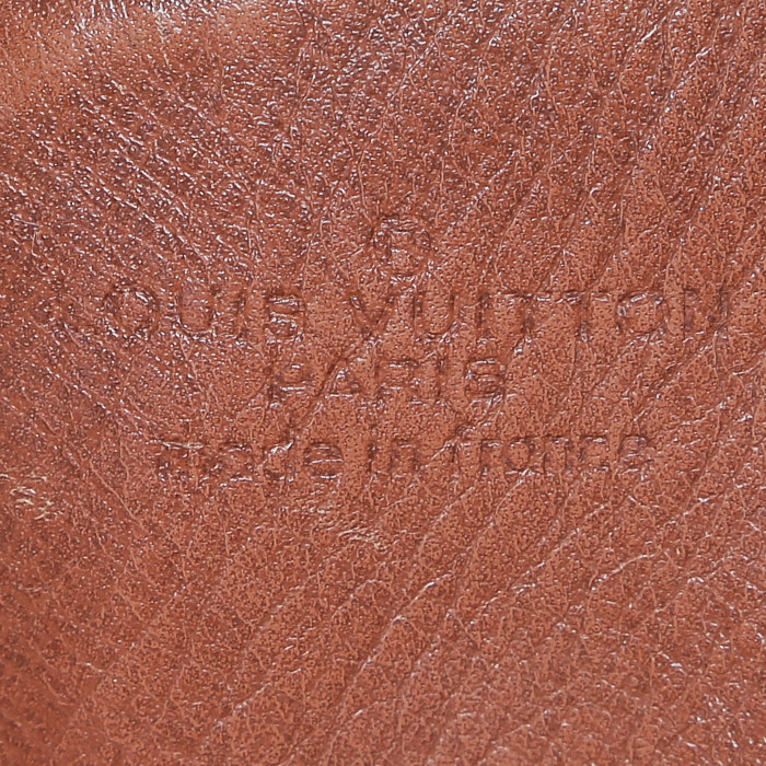 Borsa a tracolla Louis Vuitton  Cartouchière in tela monogram marrone e pelle naturale - Detail D3