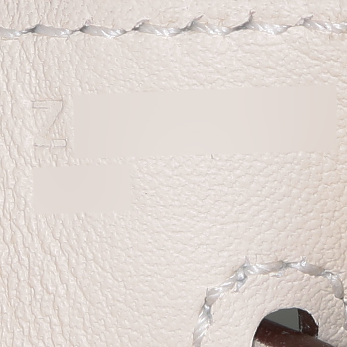 Hermès  Birkin Shadow handbag  in Craie Swift leather - Detail D4