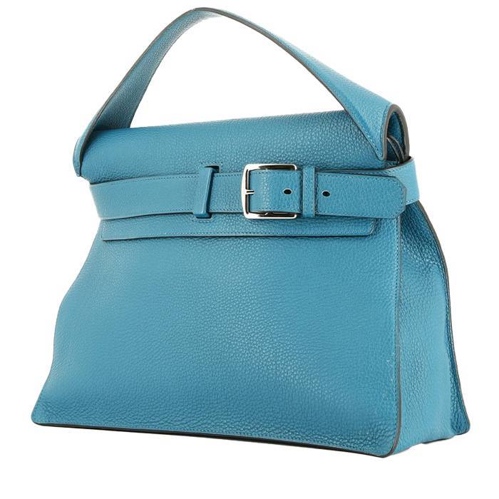 Sac à main Hermès Etribelt en cuir togo bleu-jean
