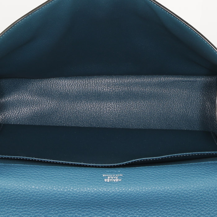 Hermès  Etribelt handbag  in pigeon blue togo leather - Detail D2