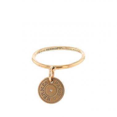 Hermès Clou de selle ring in pink gold and diamond
