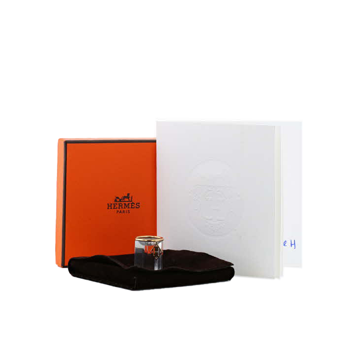 Sortija Hermès Gambade de oro rosa - Detail D2