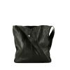 Hermès  Onimetou shoulder bag  in black leather - 360 thumbnail