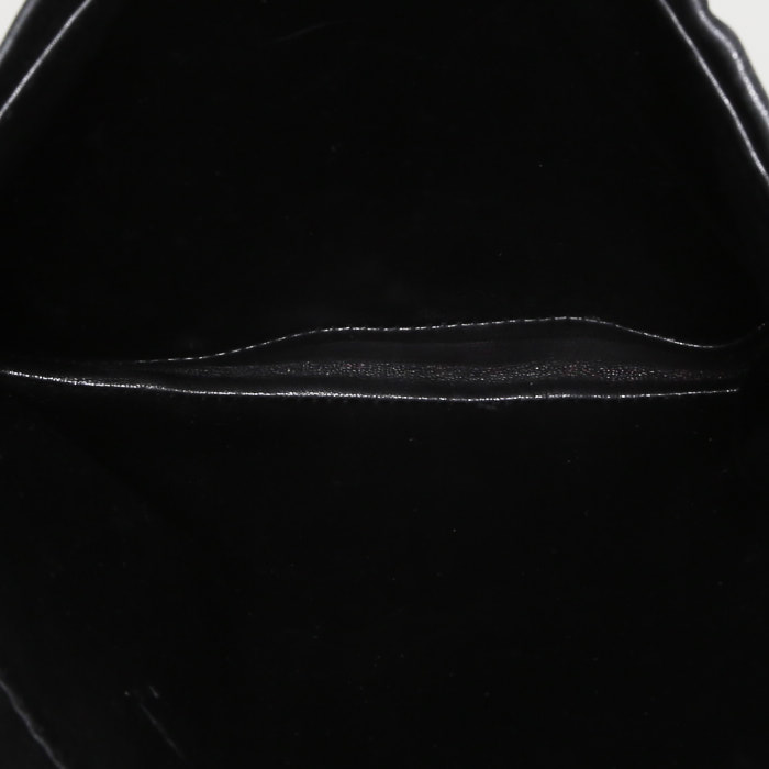 Sac bandoulière Hermès  Onimetou en cuir noir - Detail D2