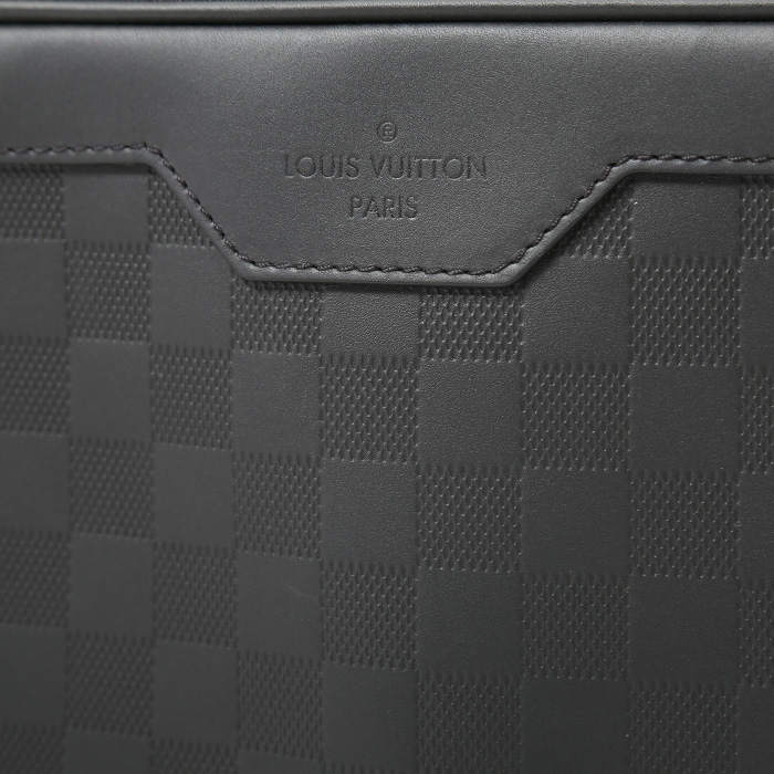 Sac à dos Louis Vuitton  Campus en cuir damier empreinte noir - Detail D1