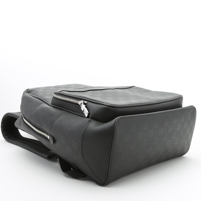 Sac à dos Louis Vuitton  Campus en cuir damier empreinte noir - Detail D5