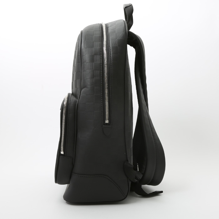 Louis Vuitton  Campus backpack  in black checkerboard print leather - Detail D6