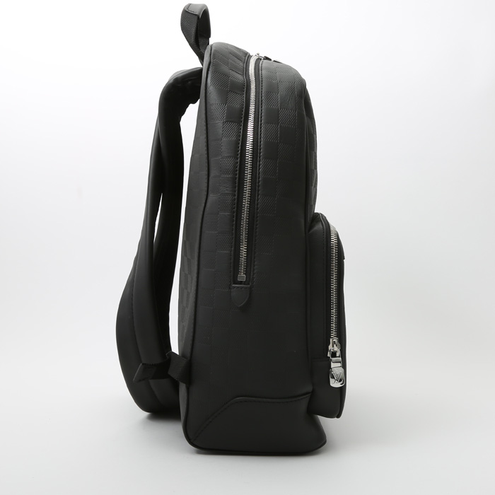 Louis Vuitton  Campus backpack  in black checkerboard print leather - Detail D7