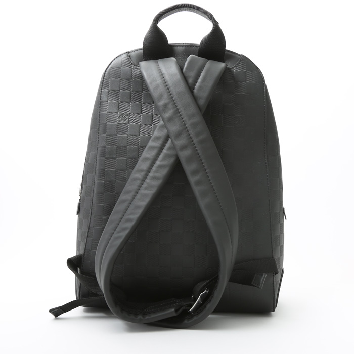 Louis Vuitton  Campus backpack  in black checkerboard print leather - Detail D8