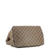 Shopping bag Louis Vuitton  Hampstead in tela a scacchi ebana e pelle marrone - Detail D4 thumbnail