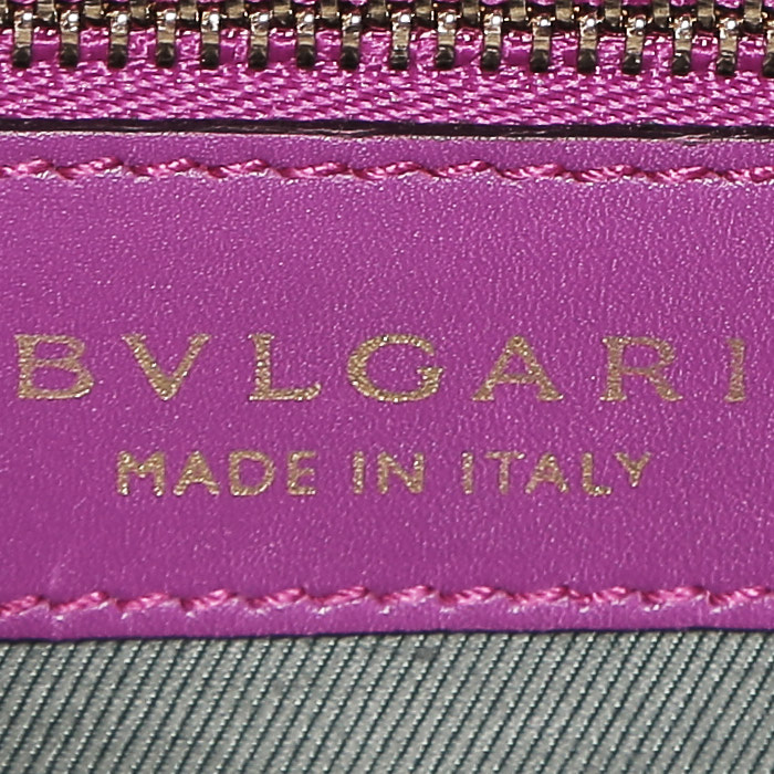 Sac bandoulière Bulgari  Forever en cuir violet - Detail D3