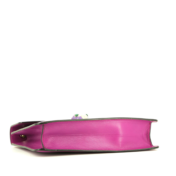 Bulgari  Forever shoulder bag  in purple leather - Detail D4