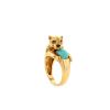 Cartier Panthère Vedra ring in yellow gold, turquoise and onyx - 00pp thumbnail
