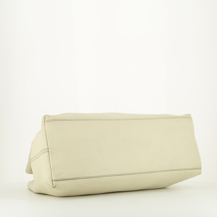 Gucci  Soho shopping bag  in cream color grained leather - Detail D5