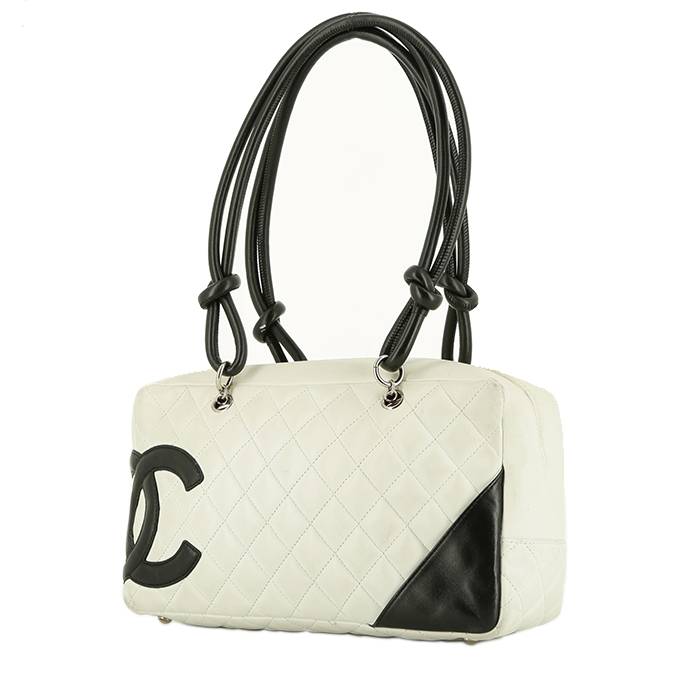 Chanel Black Quilted Leather Cambon Ligne Bowler Bag Chanel