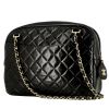 Bolso para llevar al hombro Chanel  Vintage Shopping en cuero acolchado negro - 00pp thumbnail