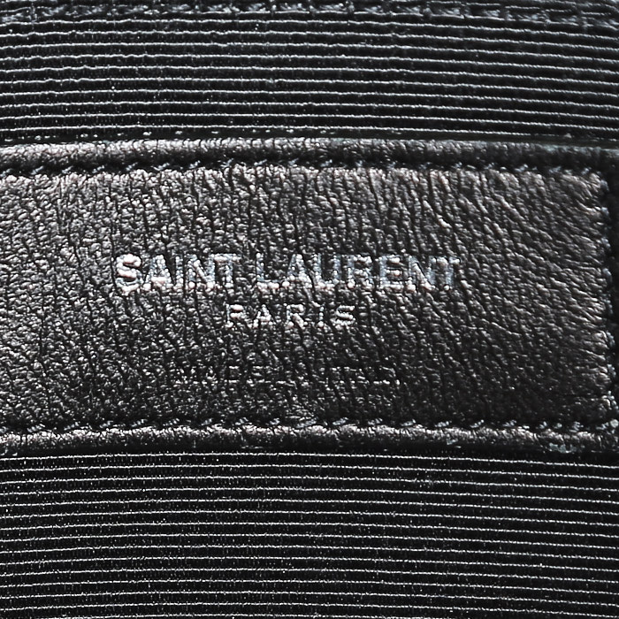 Sac à main Saint Laurent  Sac de jour petit modèle  en cuir gris - Detail D3