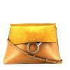 Bolso de mano Chloé  Faye en cuero color oro y ante color oro - 360 thumbnail