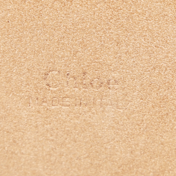 Sac à main Chloé  Faye en cuir gold et daim gold - Detail D3