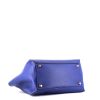 Celine  Belt medium model  handbag  in blue grained leather - Detail D4 thumbnail