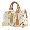 Bolso de mano Louis Vuitton  Speedy Editions Limitées en lona Monogram multicolor y blanca y cuero natural - 00pp thumbnail