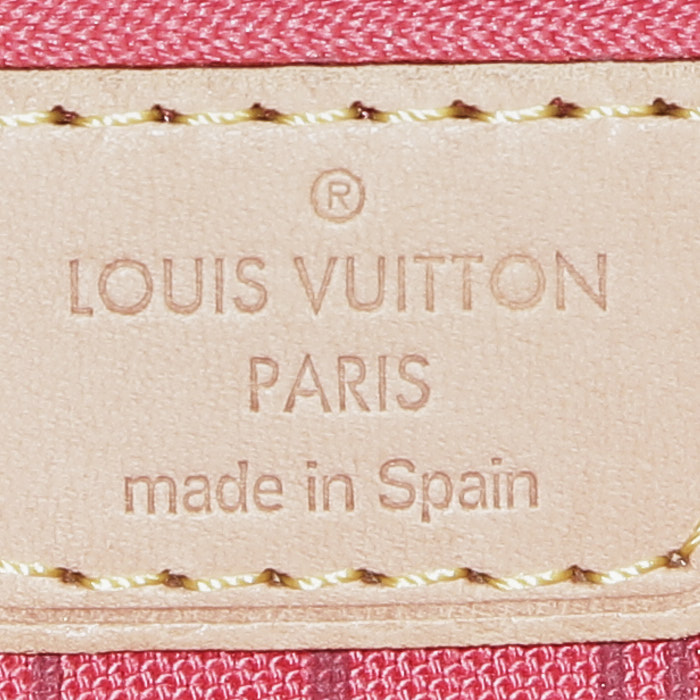 Shopping bag Louis Vuitton  Neverfull Editions Limitées in tela monogram marrone e pelle naturale - Detail D4