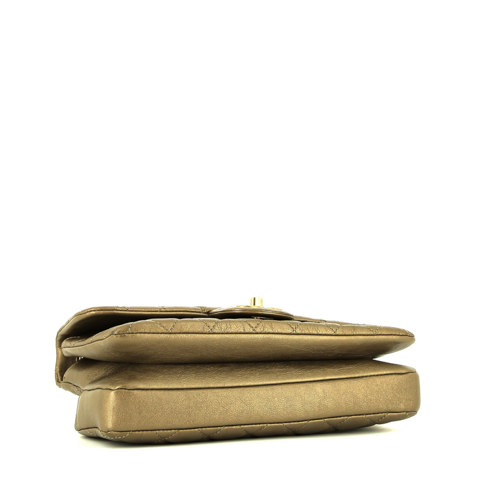 Borsa Chanel  Timeless modello piccolo  in pelle trapuntata mordoré - Detail D4