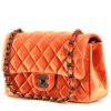 Borsa Chanel  Mini Timeless in velluto arancione - 00pp thumbnail