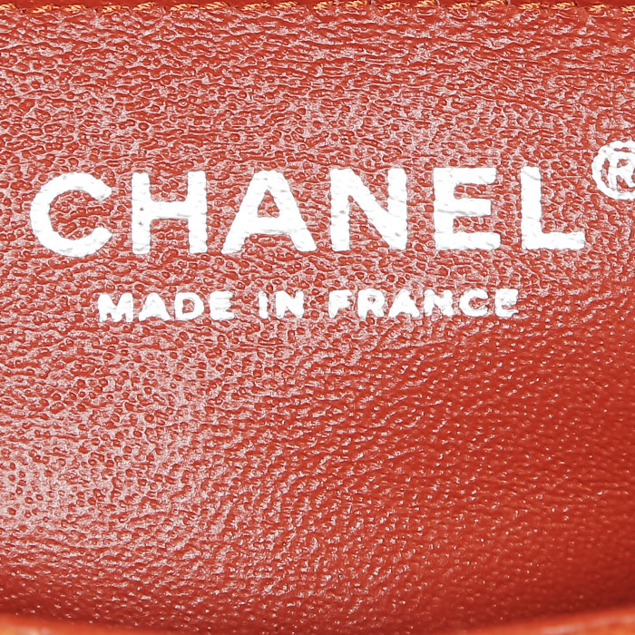 Borsa Chanel  Mini Timeless in velluto arancione - Detail D3