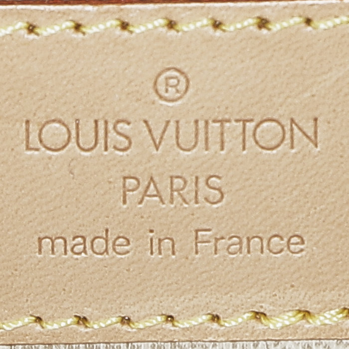 Bolso de mano Louis Vuitton  Trouville en lona Monogram marrón y cuero natural - Detail D3