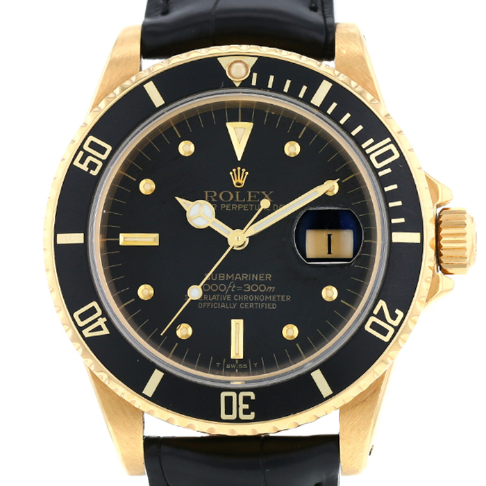 Montre Rolex Submariner Date en or jaune Ref: Rolex - 16808  Vers 1981 - 00pp