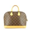 Louis Vuitton  Alma small model  handbag  in brown monogram canvas  and natural leather - 360 thumbnail