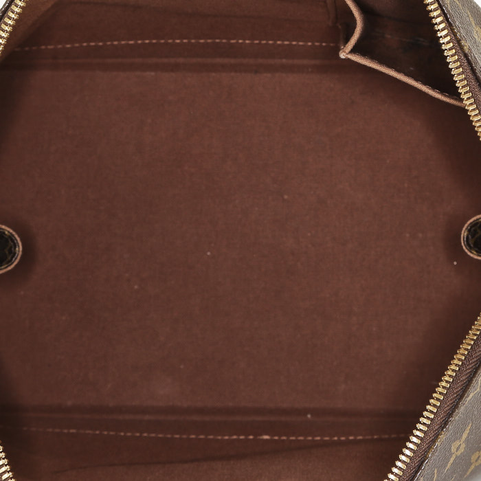 Bolso de mano Louis Vuitton  Alma modelo pequeño  en lona Monogram marrón y cuero natural - Detail D2