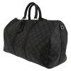 Borsa da viaggio Louis Vuitton  Keepall 45 in tela monogram grigio Graphite e pelle nera - Detail D3 thumbnail