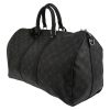 Borsa da viaggio Louis Vuitton  Keepall 45 in tela monogram grigio Graphite e pelle nera - Detail D5 thumbnail