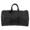 Sac de voyage Louis Vuitton  Keepall 45 en toile monogram gris Graphite et cuir noir - Detail D7 thumbnail