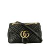 Sac bandoulière Gucci  GG Marmont grand modèle  en cuir matelassé noir - 360 thumbnail