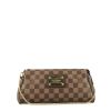 Borsa a tracolla Louis Vuitton  Eva in tela a scacchi ebana e pelle lucida marrone - 360 thumbnail