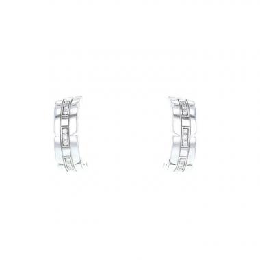 Pendientes Cartier Tank de oro blanco y diamantes