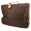 Porta abiti Louis Vuitton in tela monogram marrone e pelle naturale - 00pp thumbnail