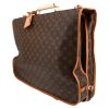 Porta abiti Louis Vuitton in tela monogram marrone e pelle naturale - Detail D3 thumbnail