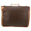 Porta abiti Louis Vuitton in tela monogram marrone e pelle naturale - Detail D7 thumbnail