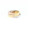 Cartier Trinity medium model ring in 3 golds and diamonds - 00pp thumbnail