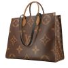 Shopping bag Louis Vuitton  Onthego modello medio  in pelle monogram marrone e beige - 00pp thumbnail