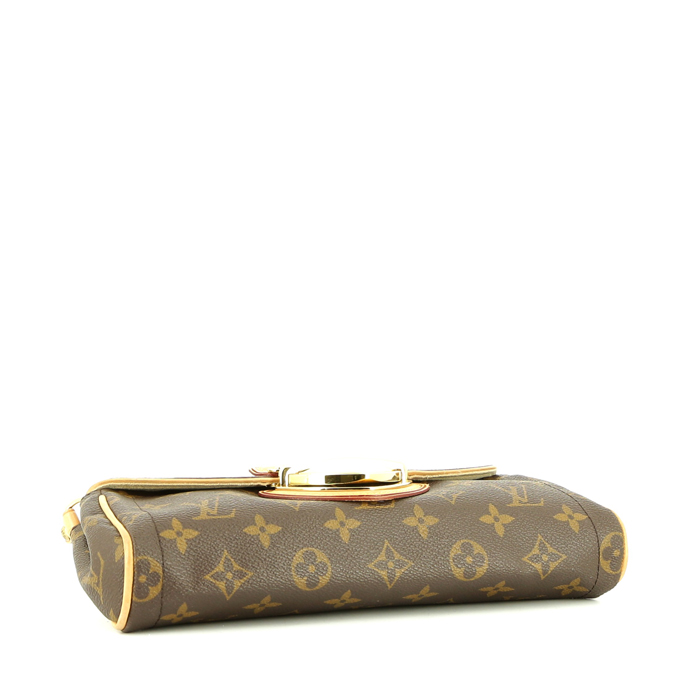 Pochette Louis Vuitton  Beverly in tela monogram cerata e pelle naturale - Detail D4