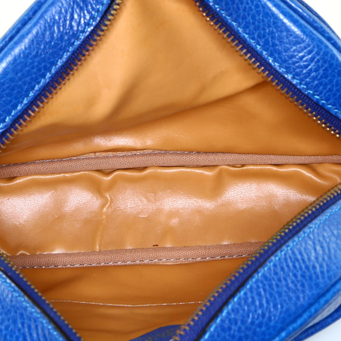 Bolso de mano Celine  Vintage en cuero azul - Detail D2