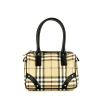 Burberry   handbag  in beige printed canvas  and black leather - 360 thumbnail